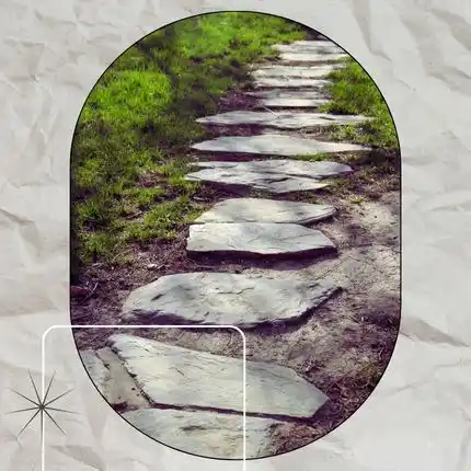 Symbolbild für die 7 Lebensphasen des Menschen: Ein Weg aus Steinen steht für Entwicklung, Schritte und Orientierung im Leben.