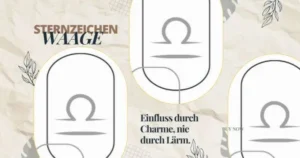 Beitragsbild Sternzeichen Waage: Symbol der Waage mit modernem Design. Artikel über Eigenschaften, Persönlichkeit und Bedeutung des Sternzeichens Waage.