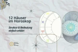 Astrologisches Häuser-Rad mit ergänzendem Muster – Visualisierung der 12 Lebensbereiche im Horoskop.