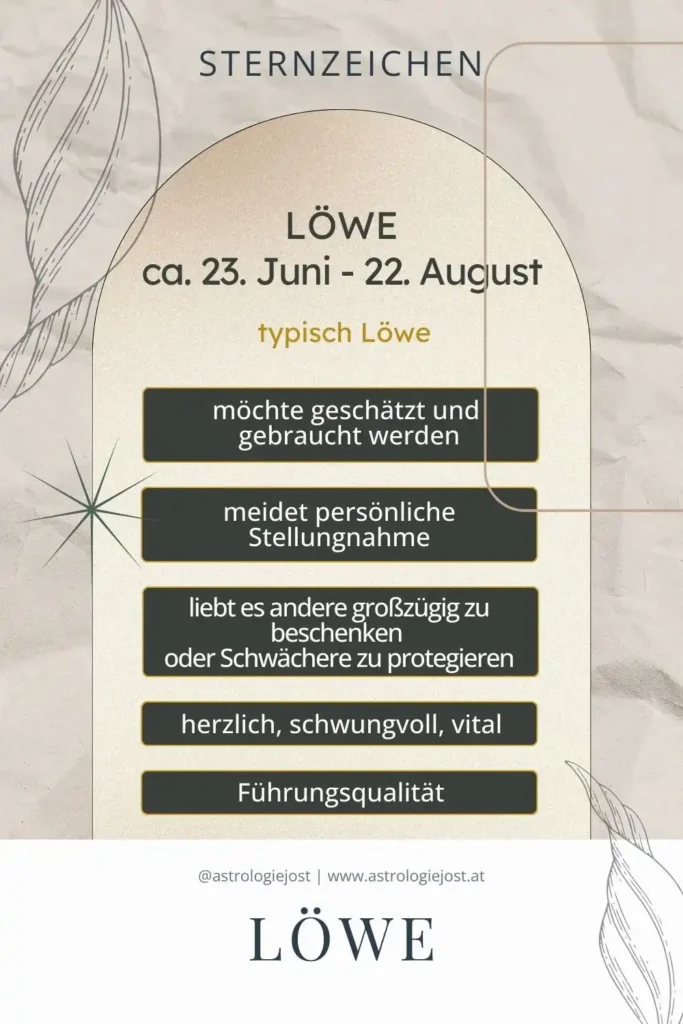 Eigenschaften des Sternzeichen Löwe – Persönlichkeit, Energie und innere Stärke im Überblick