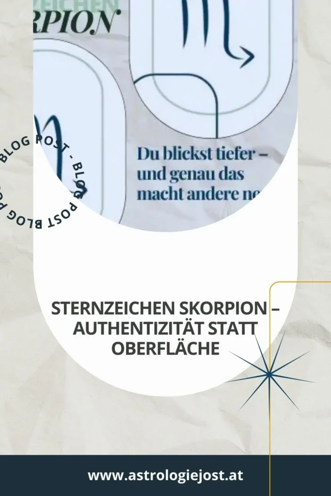 Sternzeichen Skorpion Grafik: Du blickst tiefer und genau das macht andere nervös - Authentizität statt Oberfläche
