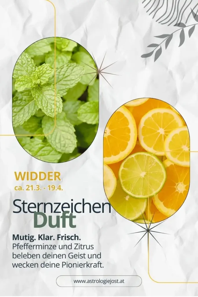 Sternzeichen Widder Duft – Pfefferminze und Zitrus für Energie, Tatkraft und Neubeginn